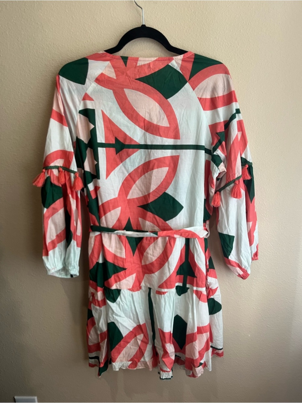 Mods Posa  Coral & Green Printed Tunic Dress - Picture 3 of 7